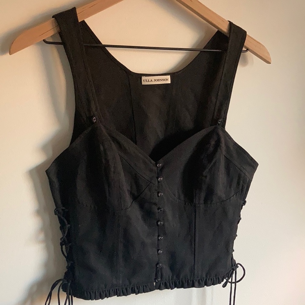 ULLA JOHNSON Thea Lace Up Top